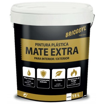 PINTURA PLÁSTICA BRICOSYL MATE EXTRA ANTIMOHO BLANCO
