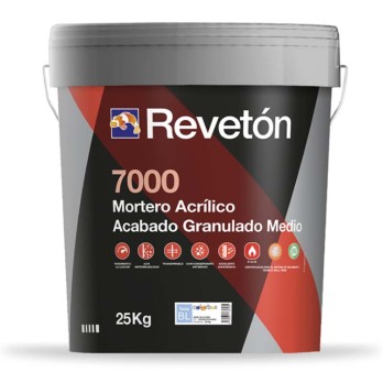 MORTERO ACRÍLICO-SILOXÁNICO REVETON 7000 SILICONE BLANCO 25KG
